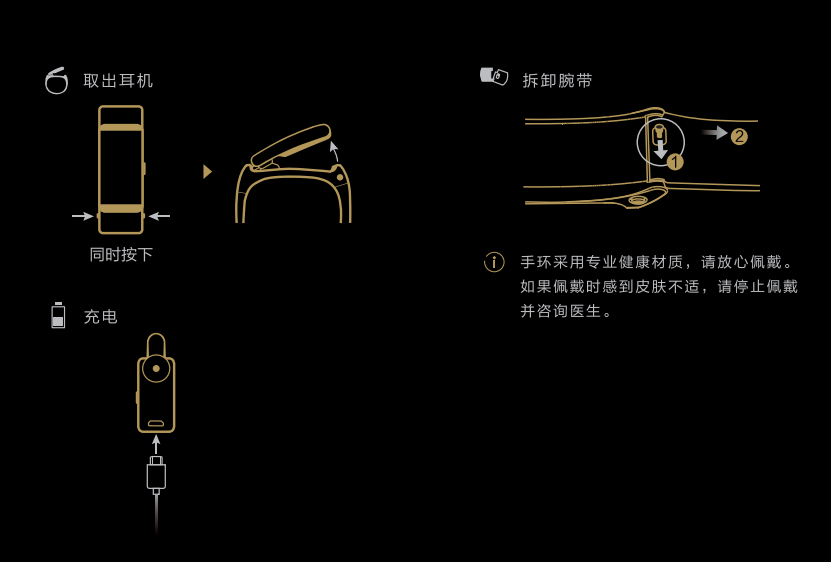 華為b2手環(huán)使用說明書