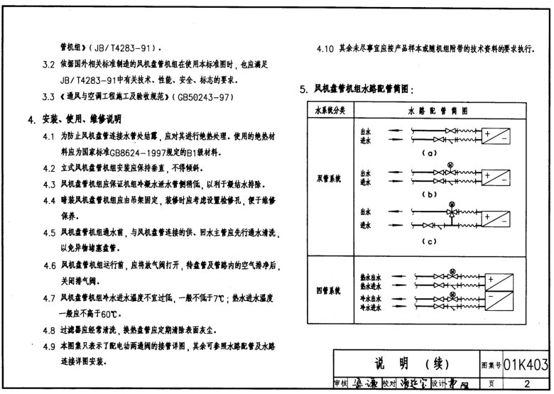 01K403風(fēng)機(jī)盤(pán)管安裝圖集